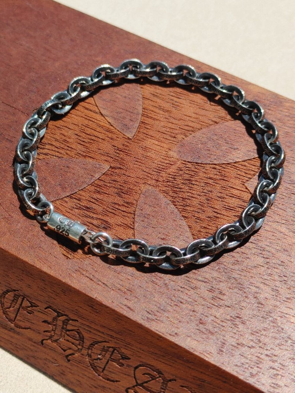 Chrome Hearts Paperchain Bracelet 7in 925 Sterling Silver Authentic